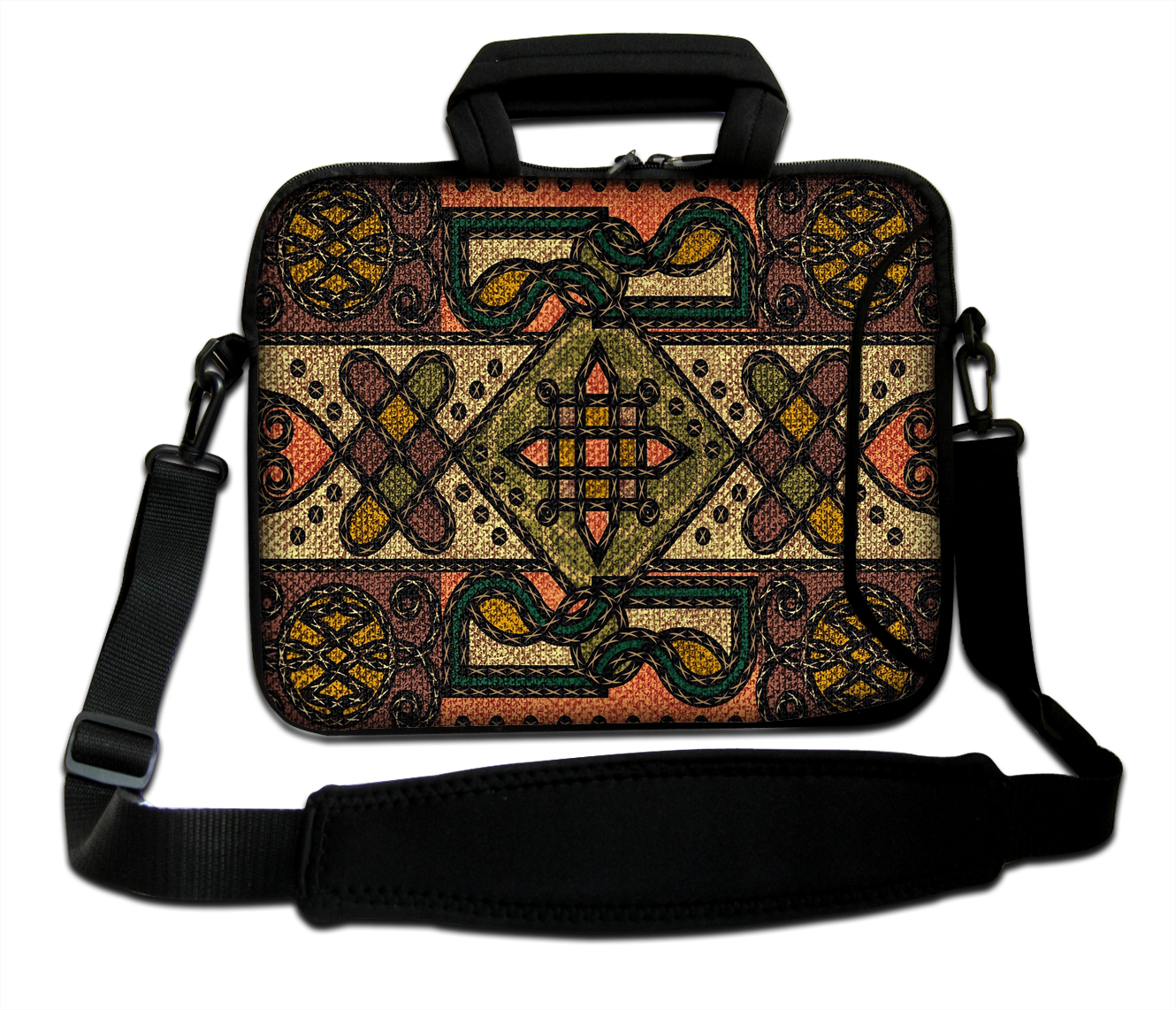 AUPET 15 15.6 inch Neoprene Laptop Sleeve Bag Carrying Case with Outside Handle and Adjustable Shoulder Strap & External Side Po
